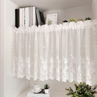 Valance De Ventana Estilo Dulce En Encaje Blanco Con Bolsa Para Percha Cortina Transparente Corta Para Decoración De Dormitorio - details 2