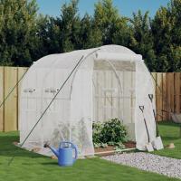 vidaXL Invernadero con estructura de acero 4 m² 2x2x2 m Color Blanco,  Verde, y mas - details 0
