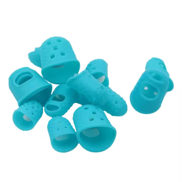 15Pcs Guantes De Silicona Para Dedos Antideslizantes Y Anti-Quemaduras Para Jugar Al Piano Leer Libros Y Bordar Transpirables Y Con Agujeros Para Mayor Comodidad - 1