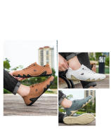 Zapatos De Verano Para Hombre Tamaños Grandes Casual Comodidad Baja Suela Suave Transpirable Deporte Cuero Sintético Bota Plana - details 2