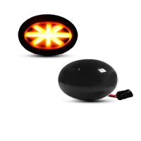 Luces De Señal De Giro Y Marcador Laterales LED Union Jack Amber Para MINI Cooper R55 R56 R57 R58 R59 Lámpara De Flanco 12V Amarilla - details 1