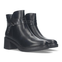 Davinia Shoes Botin de Tacon para Mujer, con Estampado de Cocodrilo, Correas en Caña, y Cierre de Cremallera, Otoño Invierno 2022 Shoes&Blues.es H2227-Negro - details 0