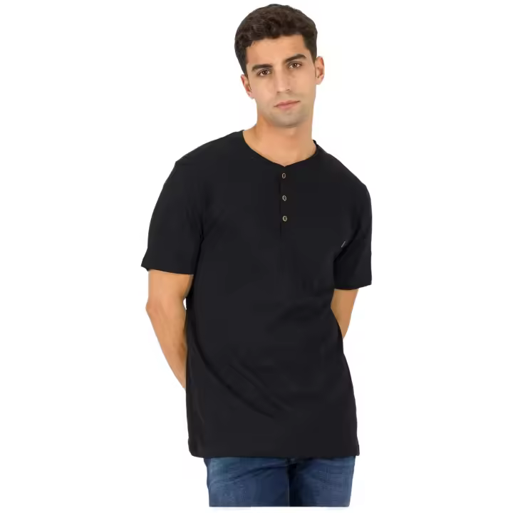 Camiseta de Manga Corta Tiffosi Blouse With Buttons para hombre en color negro - 1