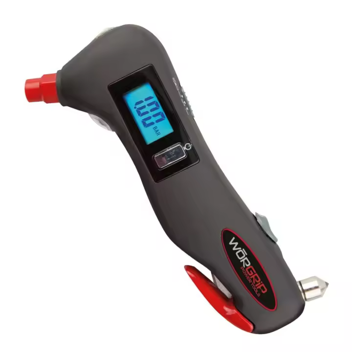 WORGRIP POWER TOOLS WORGRIP Manómetro Digital Multifunción LED con Válvula de Cierre Automático - 1