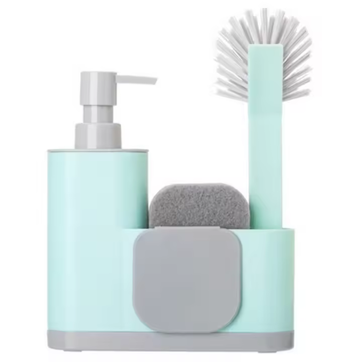 VIGAR® - Set Fregadero Monobloc con Dosificador de Jabón Rengø 4 Piezas - Diseño Elegante y Funcional - Ahorra Espacio en tu Fregadero - Dosificador de Jabón Integrado - Incluye Todo Lo Necesario Para Tu Cocina - Material Resistente y Duradero - 1