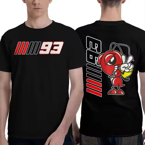 Camiseta de Manga Corta, 100% Algodón, Ropa Unisex para Hombres y Mujeres en 5 Tallas, Camiseta Negra CON DOBLE ESTAMPADOS, Cuello redondo. - 1