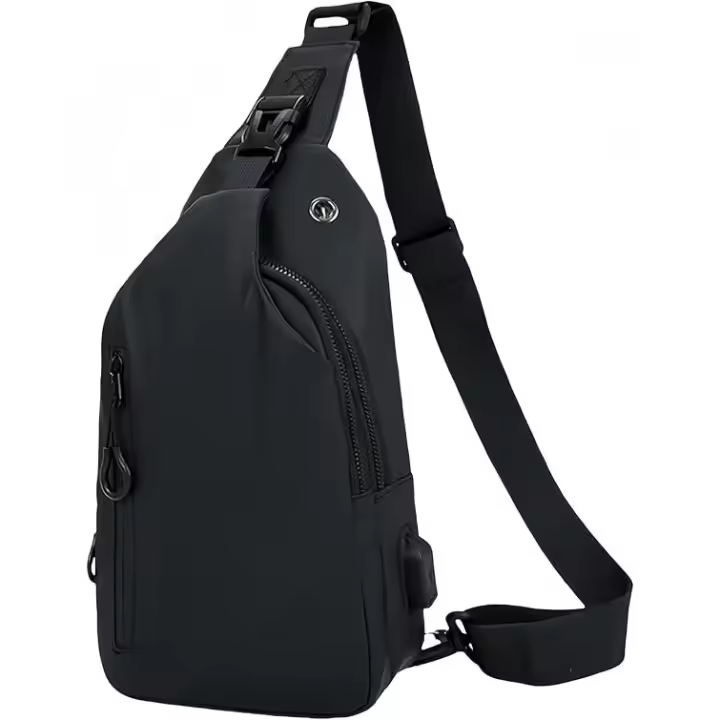 Bandoleras Hombre,Bolso Bandolera Hombre,Mini Bolsa Pecho de Hombro,Bolso de Hombre Pequeño,Negro - 1
