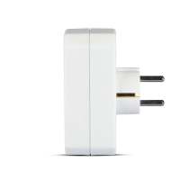 2*Adaptador 3 tomas (2 de Schuko y 1 de europlug), adaptador 3 enchufes, enchufe multiple con 3 tomas, ladron de enchufes 1 x 16A y 2 x 10A, con proteccion para niños, max 3680W, color blanco, Don Feliz - details 3