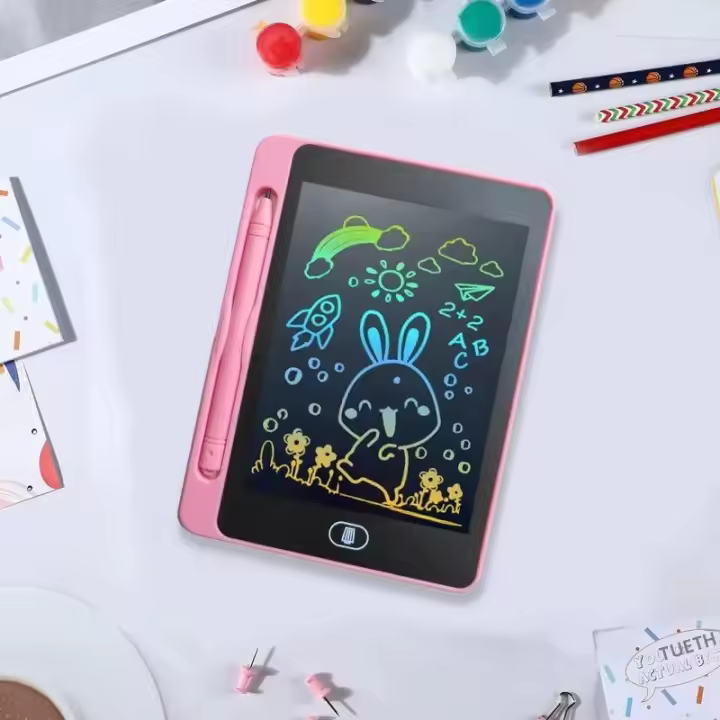 Tablero De Dibujo LCD De Color 6.5 Pulgadas Juguete Para Niños Regalo Para Cumpleaños Halloween Navidad Y Pascua Material Plástico No Requiere Pinturas - 1