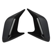 Pareja De Guardabarros De Flujo De Aire Lateral Para Coche Ventanas De Aire Entrada Y Salida Simulación Decoración Exterior Universal ABS Negro/Cromo - details 1