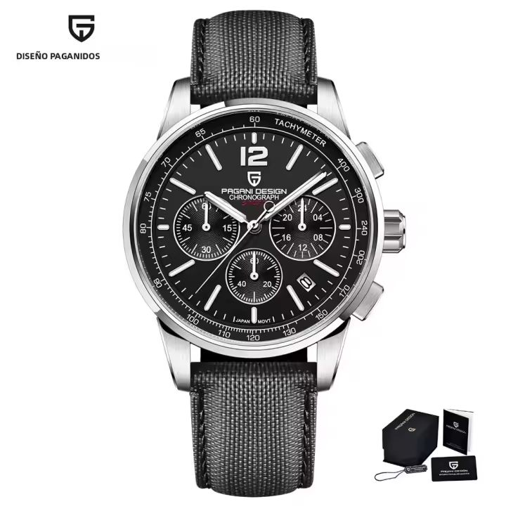Reloj De Pulsera De Cuarzo Para Hombre PAGANI DESIGN 2024 Lujo Casual Resistente Al Agua 100M Cristal De Zafiro Acero Inoxidable VK63 - 1