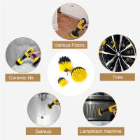 Limpieza De Coche Y Baño: Conjunto De 5 Brocas De Limpieza Con Varilla De Extensión Para Grueso De Piso Baño Cocina Herramientas De Limpieza Automotriz - details 1