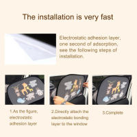 Cubierta De Sombra Para Coche Universal Para Ventanas Lateral Pantalla De Sol Para Niños Y Adultos Adhesiva PVC - details 4