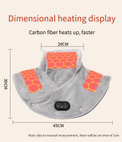 Almohadilla Calentadora De Hombros Y Cuello Eléctrica Con Tres Velocidades Masajeador Termal Cervical USB Relajante Para Espalda - details 9