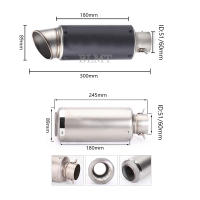 Muffler De Fibra De Carbono DB Killer Para Motocicleta Universal 51/60mm Compatibles Con Z900 R3 R25 MT07 MT09 R1 Z400 Z650 - details 2