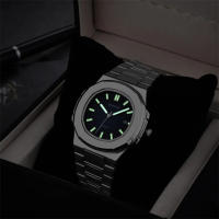 Reloj De Lujo Para Hombre Originate Quadrado De Acero Inoxidable Resistente Al Agua Con Luminiscencia Fecha Y Correa De Acero Reloj De Pulsera De Cuarzo - details 6