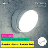 Lámpara De Pared LED Con Sensor De Movimiento Y Recarga 360° Rotación Para Armario Iluminación De Cama Protección Ocular Luz Nocturna Redonda - details 3