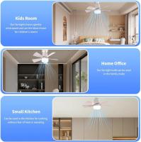 Ventilador de techo con Luz, Luz regulable con comando a distancia, 3 Colores (3000K-6500K) Y 5 velocidades, Luz de ventilador de techo con Rosca para Sala de estar, dormitorio, cocina y Cocina. - details 3