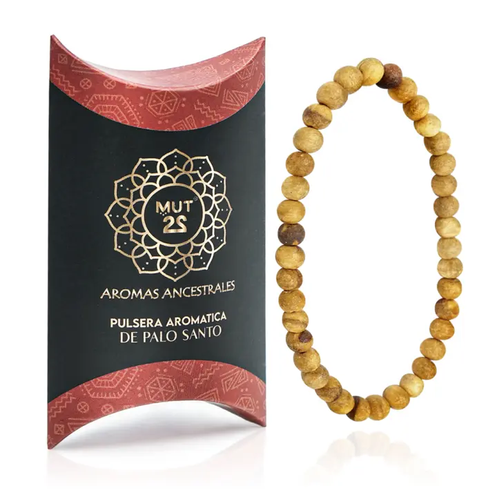 MUT22 Pulsera de Palo Santo: Joyería Sagrada de Aromaterapia y Protección, Hecha a Mano con Palo Santo Peruano - 1