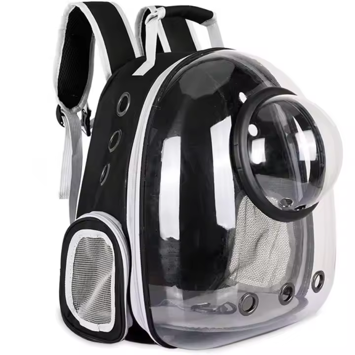 Pet Space Capsule Mochila, transportador de Gatos Pequeños y medianos, Transparente, Transpirable, a Prueba de Calor, transportador de Mascotas para Viajes, Senderismo, Caminar, Campamento - 1