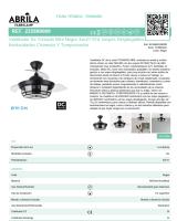 FABRILAMP PREMIUM Ventilador Motor Dc Tornado Mini NEGRO 3x bombilla E27 40/91D 3aspas Desplegables 6velocidades C/remoto Y Temporizador 1/4H Verano/Invierno Incluye mando a distancia y dos tijas de 10 y 25cm Productos originales calidad de confianza - details 2
