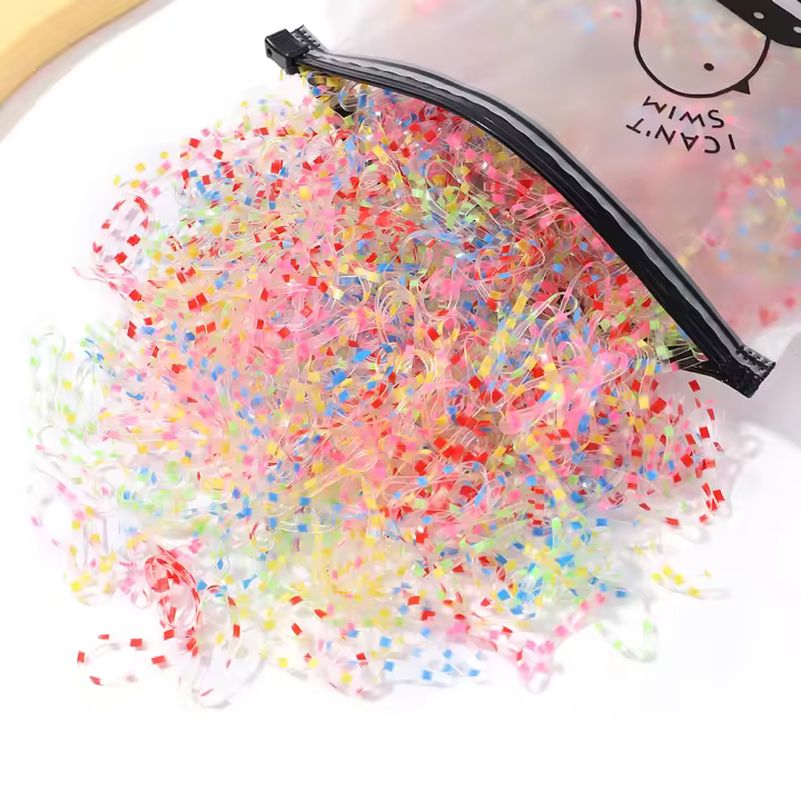 1000Pcs Paquete De Cinturones Elásticos Para El Cabello Coloridos Desechables Accesorios De Cabello Para Niñas Amate De Pelo De Scrunchie - 1