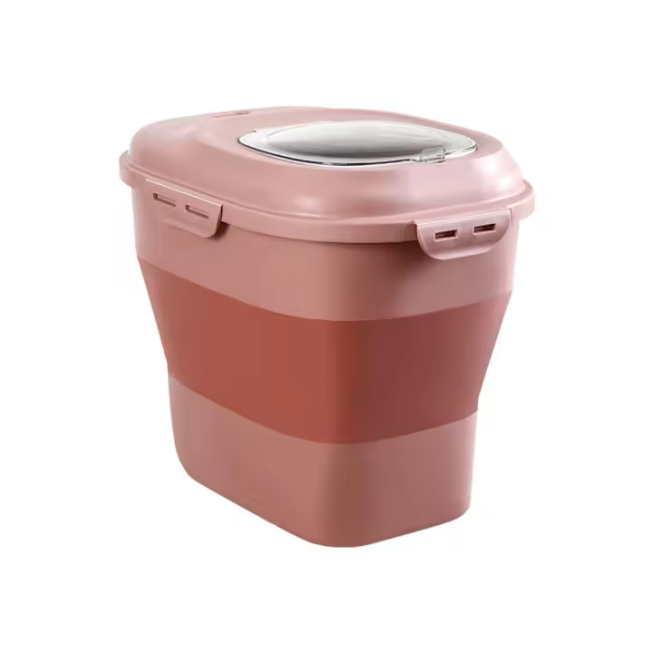 Pequeño receptaculo para Comida Seca para Perros, Gatos y otras mascotas (rosa) - 1