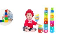 Juguete Educativo Para Bebés 9PCS Copas Arcoíris De Pila Con Formas Y Letras Mini Oso Juego De Pila Para Niños Y Niñas De 1 a 6 Años - details 4