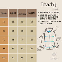 Beachy Abrigo Estilizador Cintura Con Broche Incluido Afelpado Interior Y Tallaje Amplio Para Muchas Capas Interiores - details 0