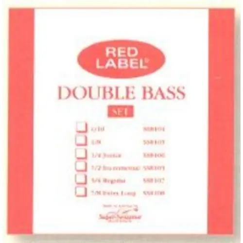 CUERDAS CONTRABAJO-Super Sensitive (Red Label 810) (Juego Completo) Medium Bass 4/4 - 1