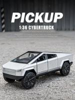Modelo De Coche Tesla Cybertruck a Escala 1:36 Para Niños Con Sonido Y Luz Camión De Metal Juguete Educativo Para Niños Regalo De Navidad - details 0