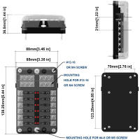 DaierTek Caja De Fusibles De 12 Maneras 12V 32V Para Coche Barco Camper RV Con Cubierta Plástica Para Tablero De Alimentación Accesorios De Automóvil - details 5