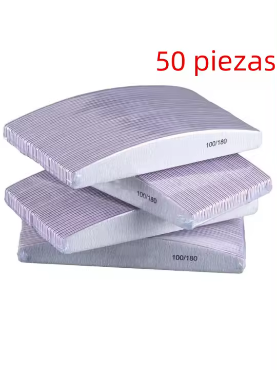 Set De 50 Piezas De Archos Para Uñas Doble Lado 100/180 Y Trimmer De Archos Para Uñas De Acrílico Material Originario De China - 1
