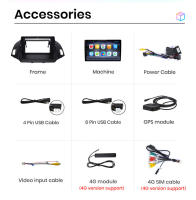 AWESAFE inalámbrico CarPlay Android Auto Radio para Ford Escape Kuga 2 2013 2014 2015 2016 coche reproductor multimedia GPS 2 din autoradio volante controles RDS Bluetooth - details 21