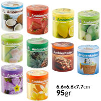 Pack 12unidades Ambientadores Lata Gel Perfumado de diversos olores con peso de 95GR ,  6.6X6.6X7.7CM - details 1