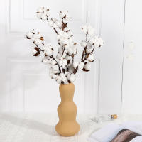 Rama De Algodón Artificial Blanca Para Decoración De Bodas Y Fiestas Flores Falsas Para El Hogar Y Exposiciones Con Hojas De Eucalipto - details 7