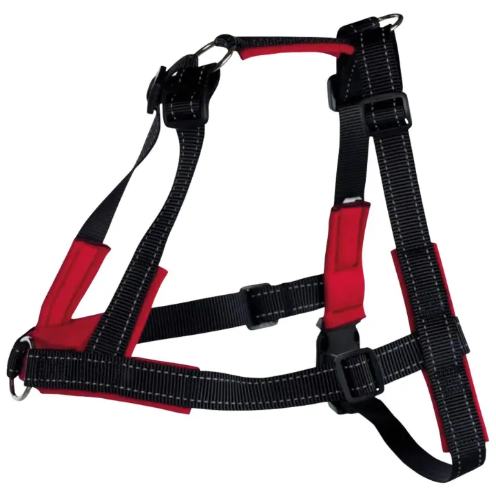 TRIXIE Arnés Guía Soft, L–XL,65–105cm/25mm, Negro - 1
