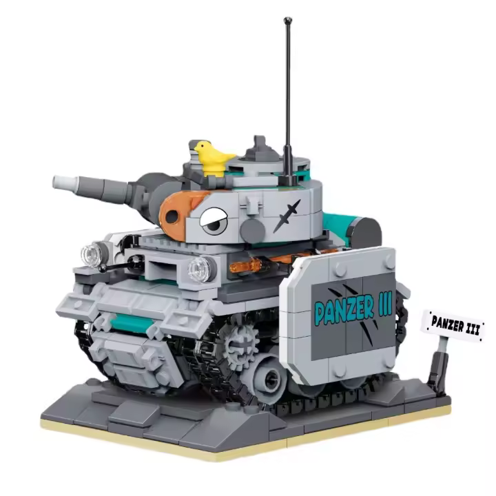 Kit De Tanque Militar Micro 3D DIY Bloques De Construcción Juguetes De Artesanía Para Niños Con Movimiento Rotativo Ideal Para Juego Creativo - 1