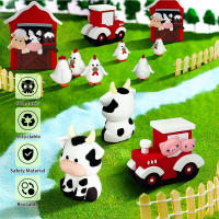 6pcs Decoración De Pastel De Animal Para Fiesta De Cumpleaños En Granja Adornos De Pastel De Bovino Para Baño De Mantequilla De Bebé Decoración De Fiesta - details 2