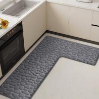 Alfombra De Cocina L a Prueba De Caídas Y Resistente a La Suciedad Antiadherente Y Absorbente De Aceite Con Diseño De Color Sólido Y Textura Gruesa - details 7
