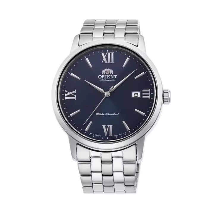 reloj automático hombre Orient Simphony IV RA-AC0F09L dial azul 41.6mm correa acero 50m water resist - 1