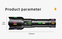 Lámpara De Mano LED De Alta Potencia Con Ampliable Zoom Luz Colorida Para Camping Y Emergencias Absorbedora De Fluorescencia - details 0