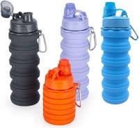 Botella de Agua reutilizable, plegable, de silicona, a prueba de fugas, portátil, para, Viajes, al Aire Libre, Gimnasio, senderismo, sin BPA, Cyclin - details 4