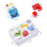 Juego Interactivo De Construcción De Cubos De Madera Con Expresiones Emocionales Juguetes Montessori Para Niños Y Niñas Educativos Para Aprendizaje De Emociones - details 13