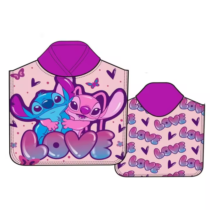 Poncho Toalla Stitch Disney Microfibra 50x100cm. - 1
