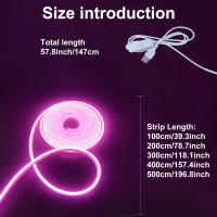 Tira De Luz LED Rosa Flexible 100-500cm 5V Fuente De Alimentación De Bajo Voltaje USB Control De Iluminación Con 501 Botones Decoración Para Hogar Hoteles Restaurantes - details 1