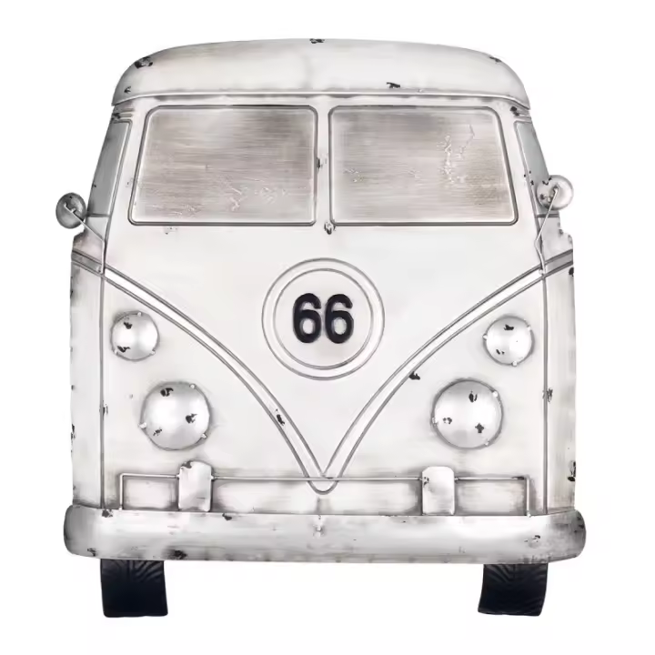 Signes Grimalt  By Sigris - Adorno Pared Van Route 66  Adorno Pared | Placas Metal Blanco - 62x4x57 cm 28865 - 1