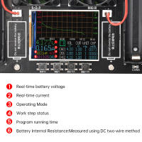 Testero De Capacidad De Batería 18650 Con Pantalla Color De 2.4 Pulgadas Y Puerto DC 5V 10A Detector Digital De Energía De Batería Automático - details 4