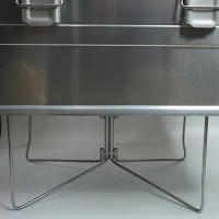 Soporte Portátil Plegable Para Nevera De Picnic Y BBQ De Acero Inoxidable Antideslizante Para Exterior - details 2