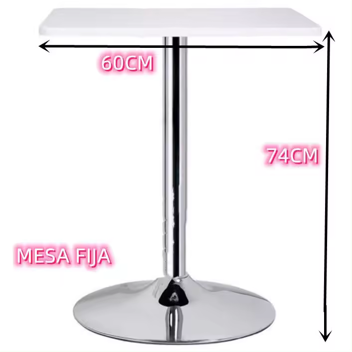 Mesas de Bar redondas CUADRADO para bar, mesa de centro informal ,muebles de Metal y madera altos para club nocturno, comedor, Bar moderno, Cocina, fiesta, 75cm alto - 1